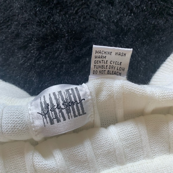 Vintage Jason Maxwell Off-White Acrylic Pencil Skirt Sz M NWOT RN #34570 - Picture 7 of 8